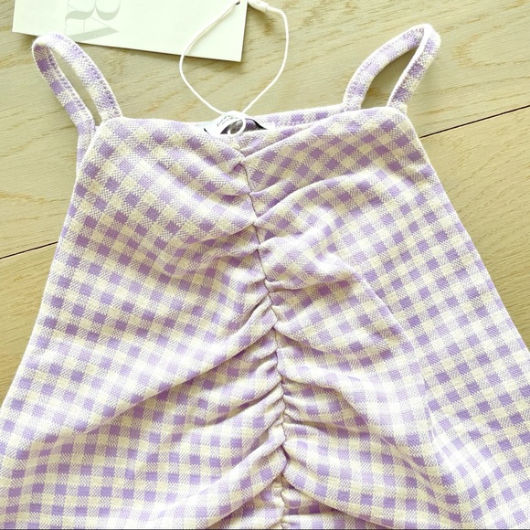 NWT Zara Blogger Fav Lilac Ruched Halter Top - Picture 7 of 7